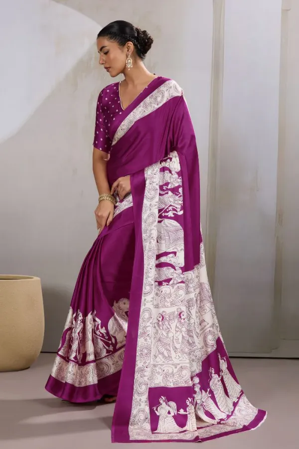 Cosmic_Purple_Modal_Ajrakh_Printed_Satin_Silk_Saree