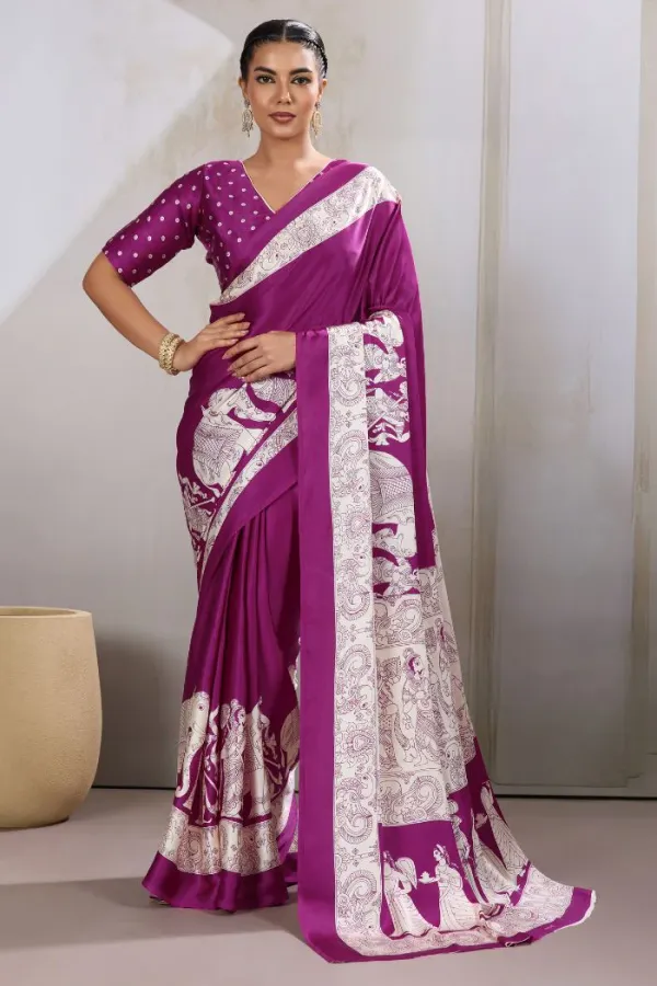 Cosmic_Purple_Modal_Ajrakh_Printed_Satin_Silk_Saree