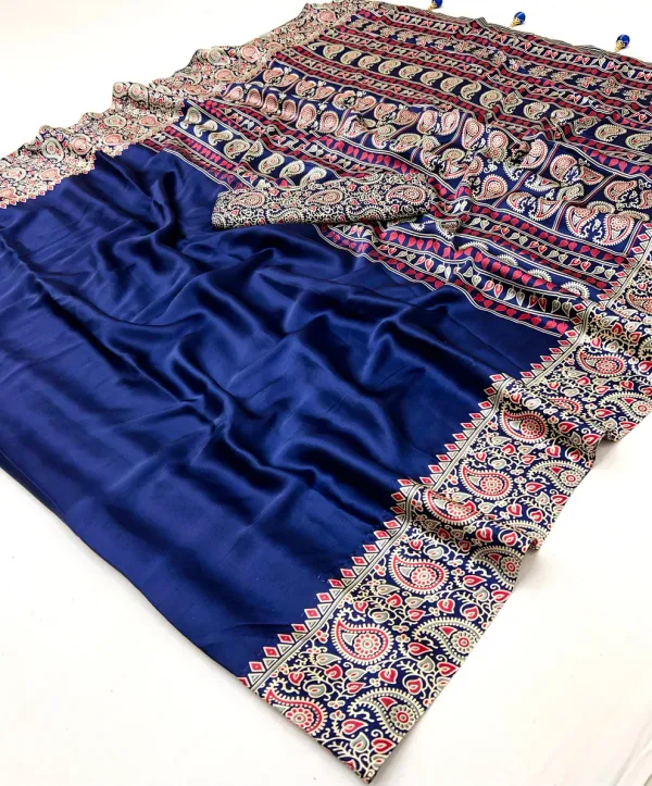 Dark_Blue_Ajrakh_Modal_Silk_Saree