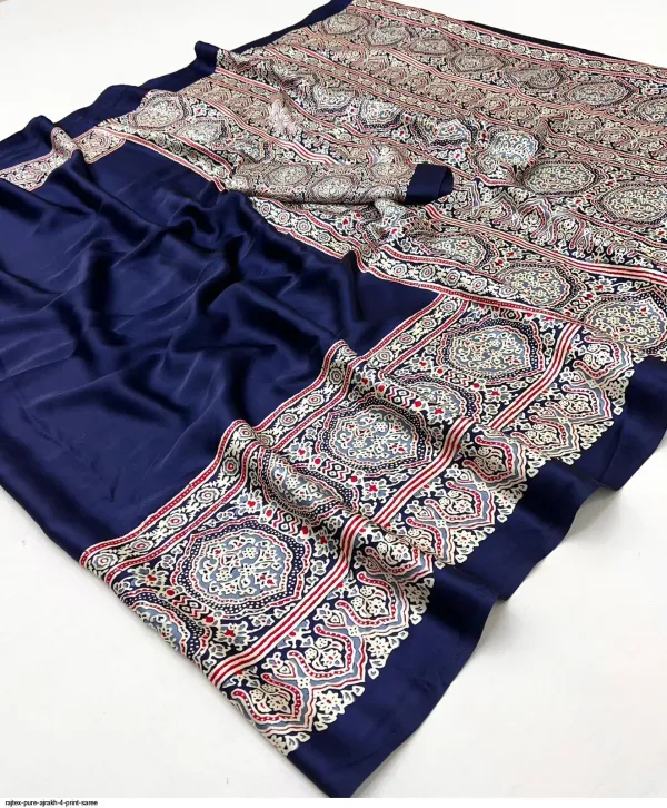 Dark_Blue_with_Printed_work_Satin_Silk_Reception_Saree