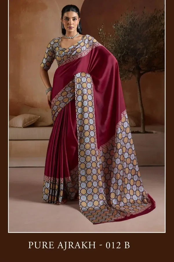 Modal_Burgundy_Contemporary_Saree