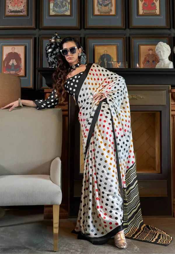 Off_White_Ajrakh_Print_in_Modal_Silk_Saree_With_Blouse_Piece
