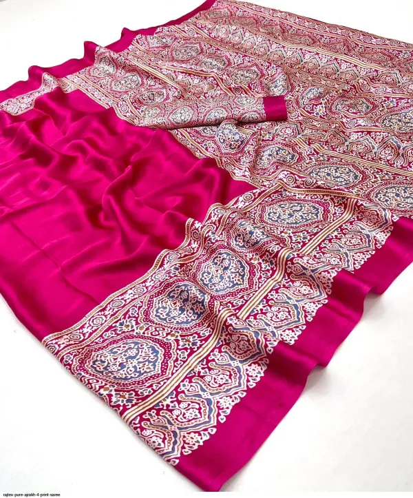 Pink_with_Printed_work_Satin_Silk_Reception_Saree