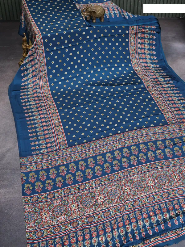 Morpich__Ajrakh_Modal_Silk_Saree