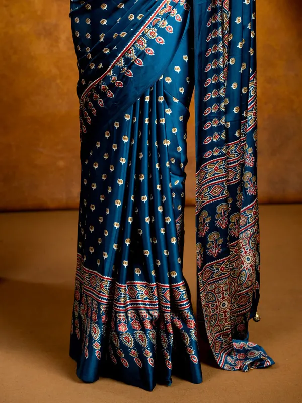 Morpich__Ajrakh_Modal_Silk_Saree