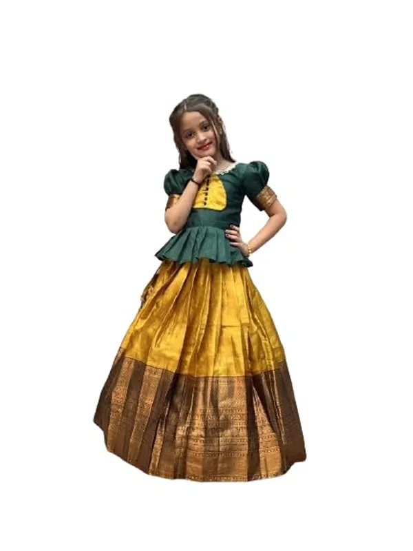 Yellow_&_Green_Cotton_Lehenga_Choli_for_Girls_|_Elegant_and_Stylish_wear_for_All_Occasions
