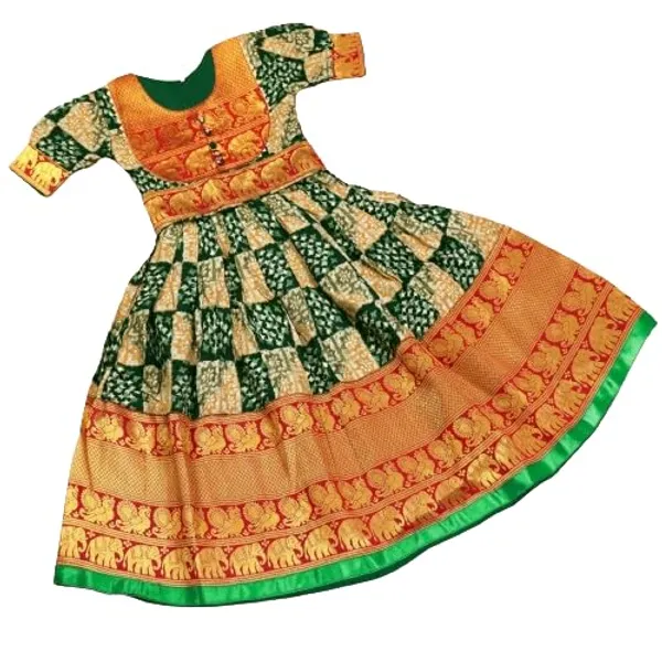 Green_Silk_Gown_for_Girls_|_Elegant_and_Stylish_wear_for_All_Occasions