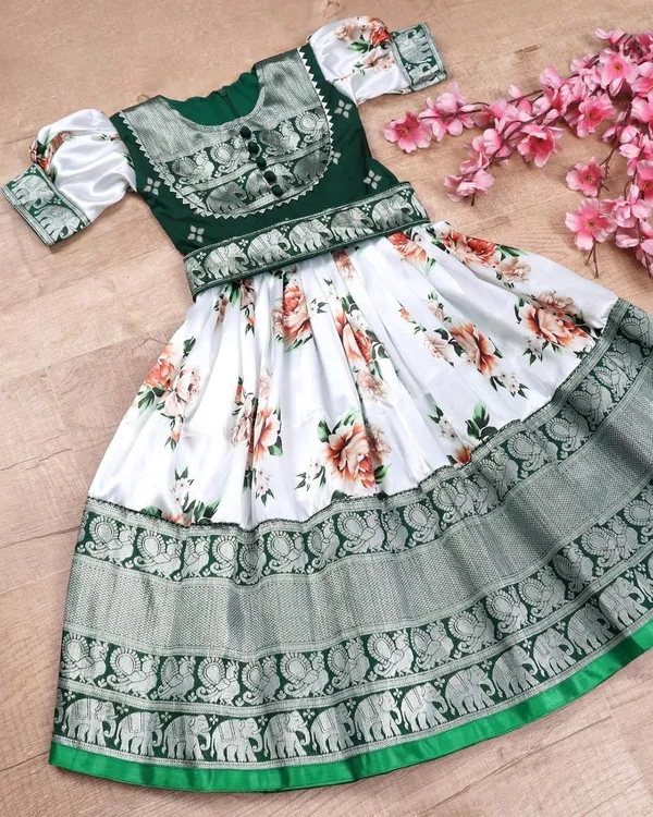 White_Faux_Leather_Gown_for_Girls_|_Elegant_and_Stylish_wear_for_All_Occasions