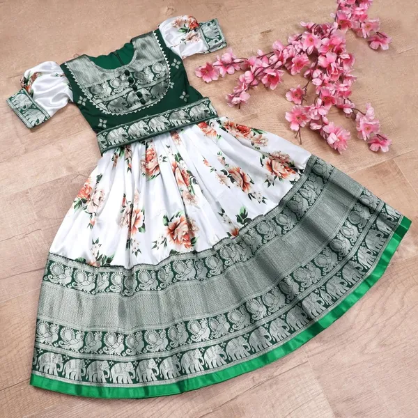 White_Faux_Leather_Gown_for_Girls_|_Elegant_and_Stylish_wear_for_All_Occasions