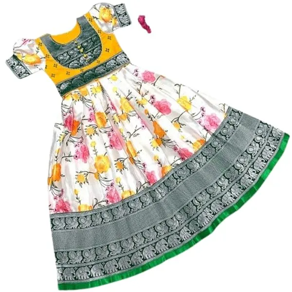 White_and_Yellow_Printed_Gown_for_Girls_|_Elegant_and_Stylish_wear_for_All_Occasions