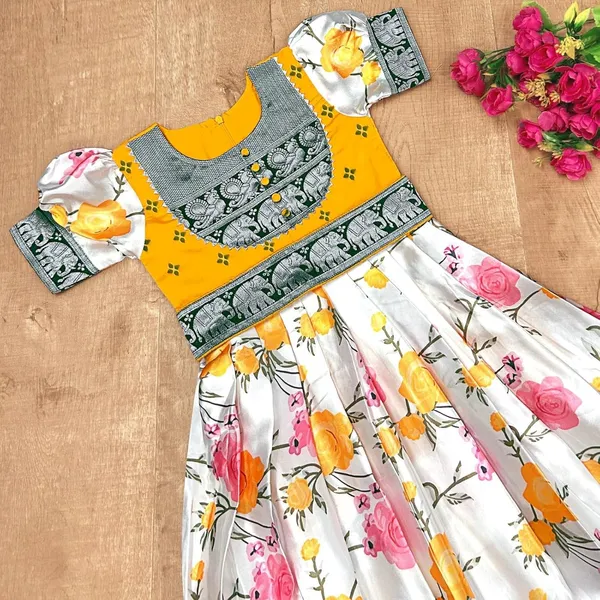 White_and_Yellow_Printed_Gown_for_Girls_|_Elegant_and_Stylish_wear_for_All_Occasions