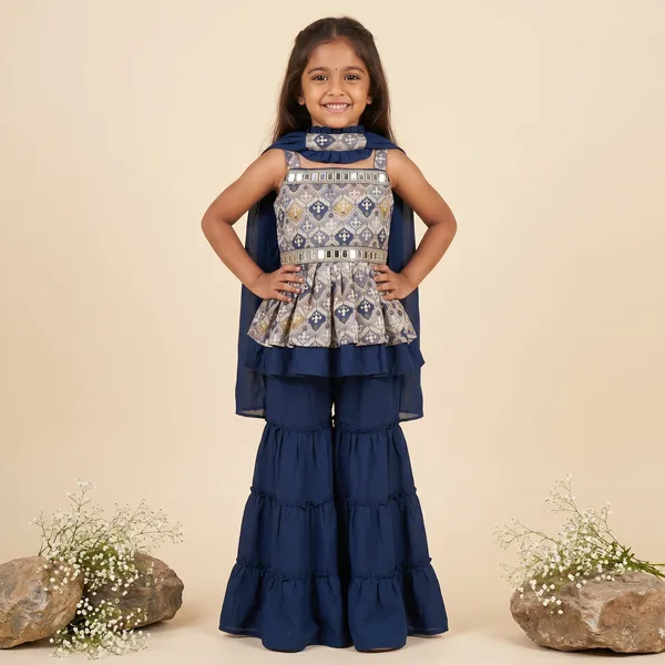 Kids_Girls_Printed_Peplum_Top_Sharara_Palazzo_with_Dupatta_Set_|_Trendy_Ethnic_Party_Wear_Dress_|_Festival_Ready_Traditional_Fashion_Outfit
