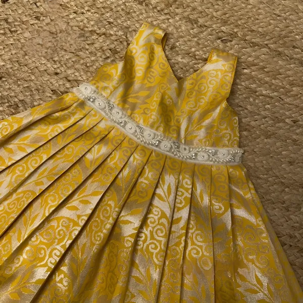 Little_Princess_Golden_Jacquard_Festive_Frock_✨