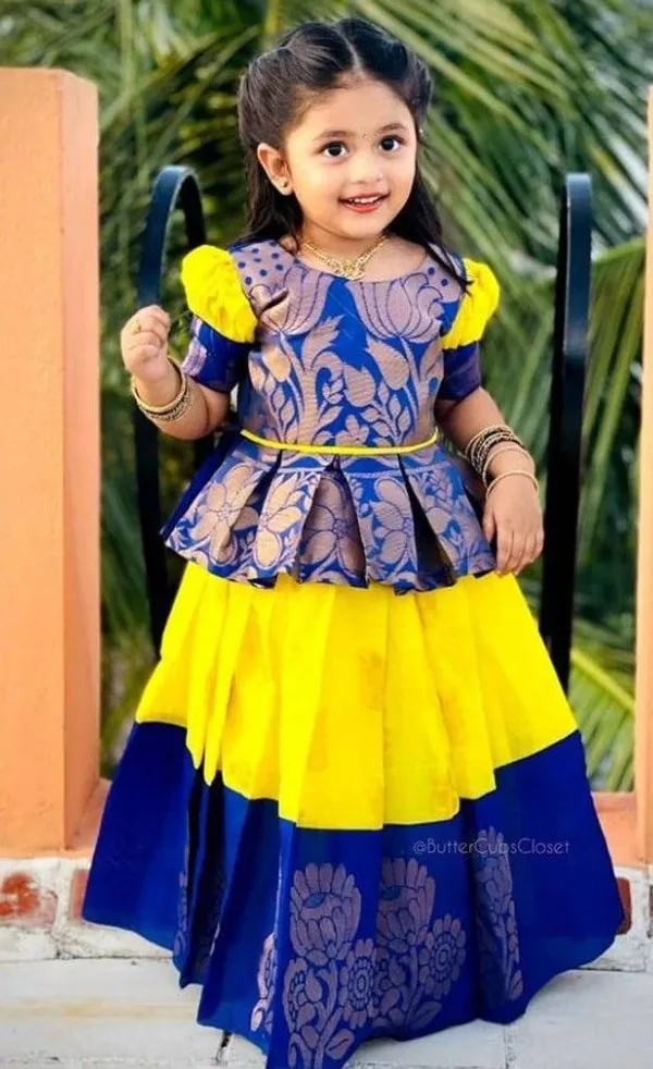 Royal_Blue_&_Sunshine_Yellow_Silk_Lehanga_Choli_Set👸