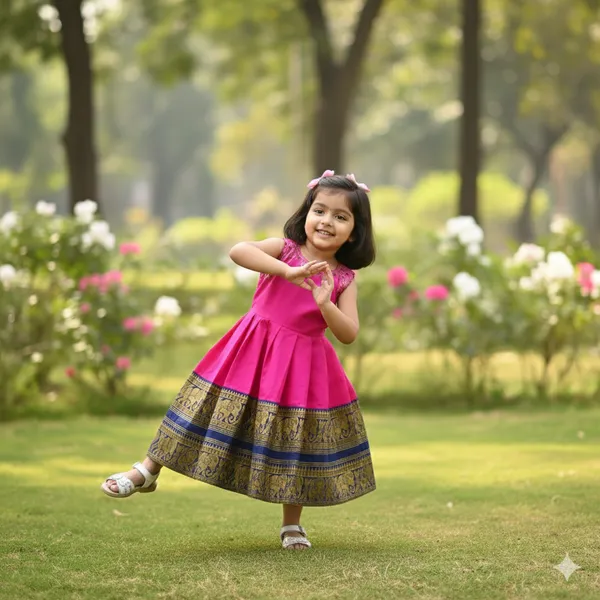 The_Majestic_Rani_Pink_Silk_Frock_🌸