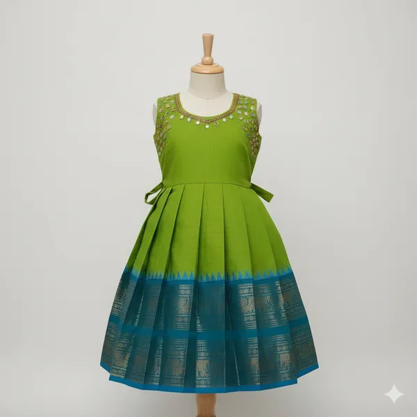 Traditional_Pattu_Silk_Frock_with_Grand_Kanjivaram_Border