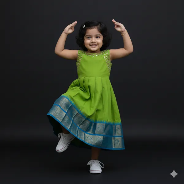 Traditional_Pattu_Silk_Frock_with_Grand_Kanjivaram_Border
