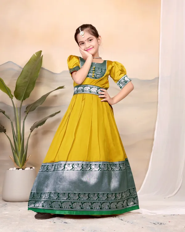 Yellow_Silk_Gown_for_Girls_|_Elegant_and_Stylish_wear_for_All_Occasions