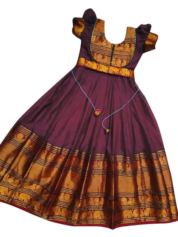 Wine__Silk_Gown_for_Girls_|_Elegant_and_Stylish_wear_for_All_Occasions