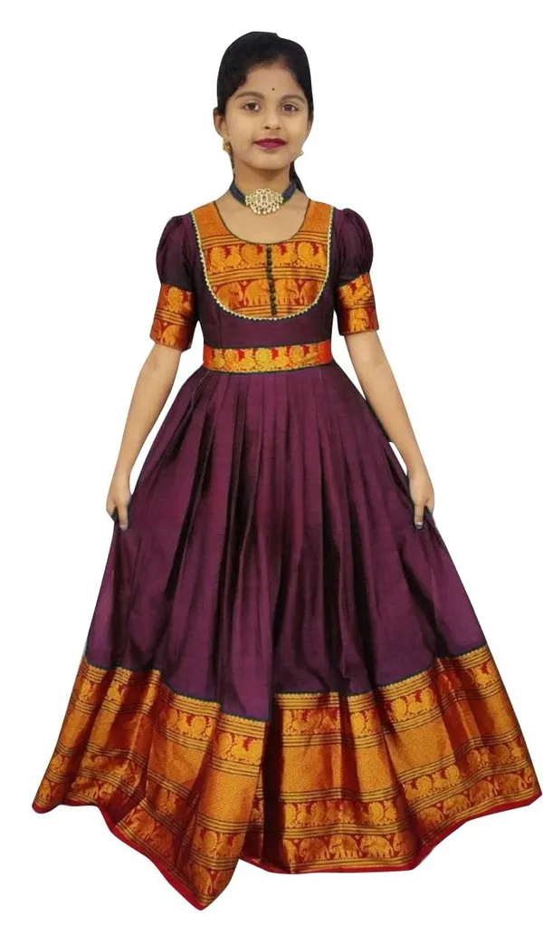 Wine__Silk_Gown_for_Girls_|_Elegant_and_Stylish_wear_for_All_Occasions