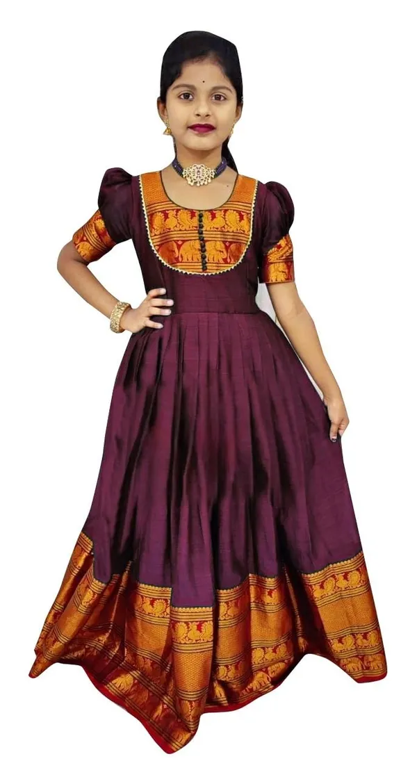 Wine__Silk_Gown_for_Girls_|_Elegant_and_Stylish_wear_for_All_Occasions