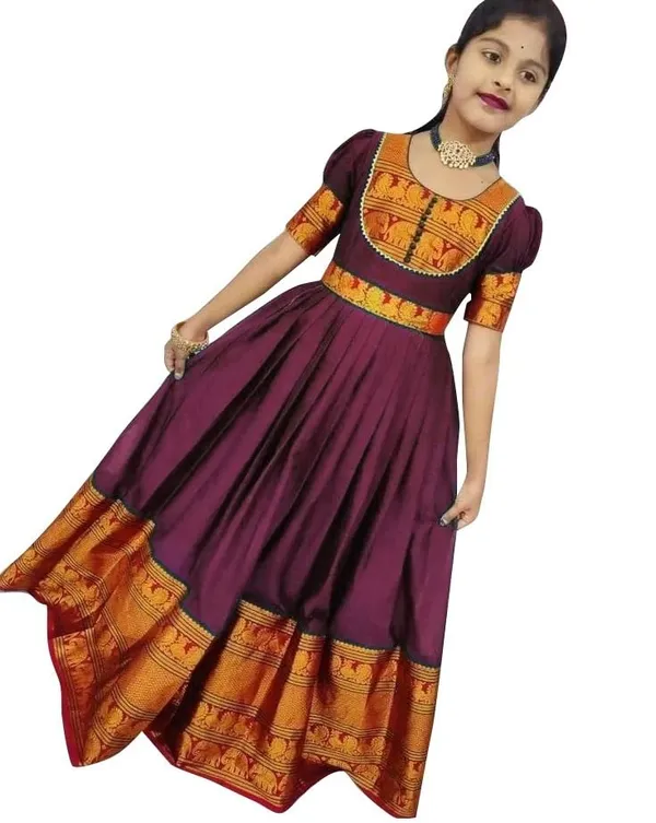 Wine__Silk_Gown_for_Girls_|_Elegant_and_Stylish_wear_for_All_Occasions