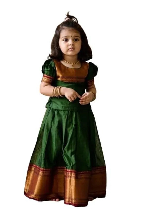 Green_Cotton_Lehenga_Choli_for_Girls_|_Elegant_and_Stylish_wear_for_All_Occasions