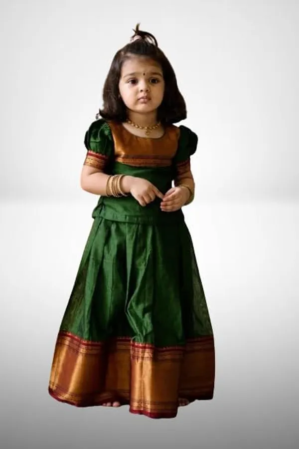 Green_Cotton_Lehenga_Choli_for_Girls_|_Elegant_and_Stylish_wear_for_All_Occasions