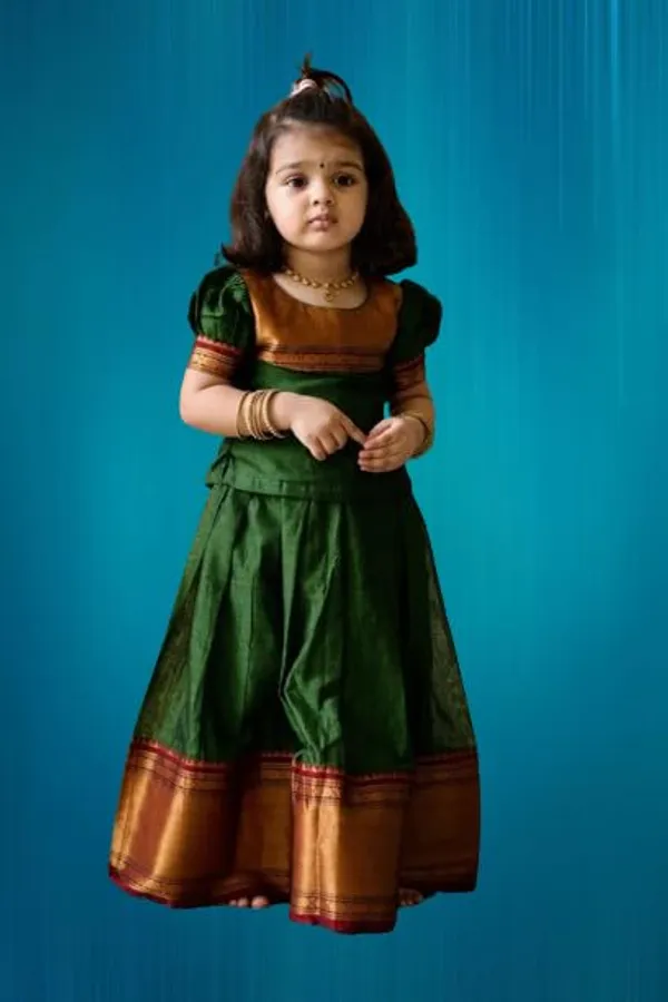 Green_Cotton_Lehenga_Choli_for_Girls_|_Elegant_and_Stylish_wear_for_All_Occasions