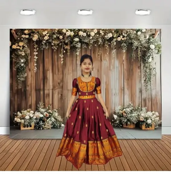 Maroon_Silk_Gown_for_Girls_|_Elegant_and_Stylish_wear_for_All_Occasions