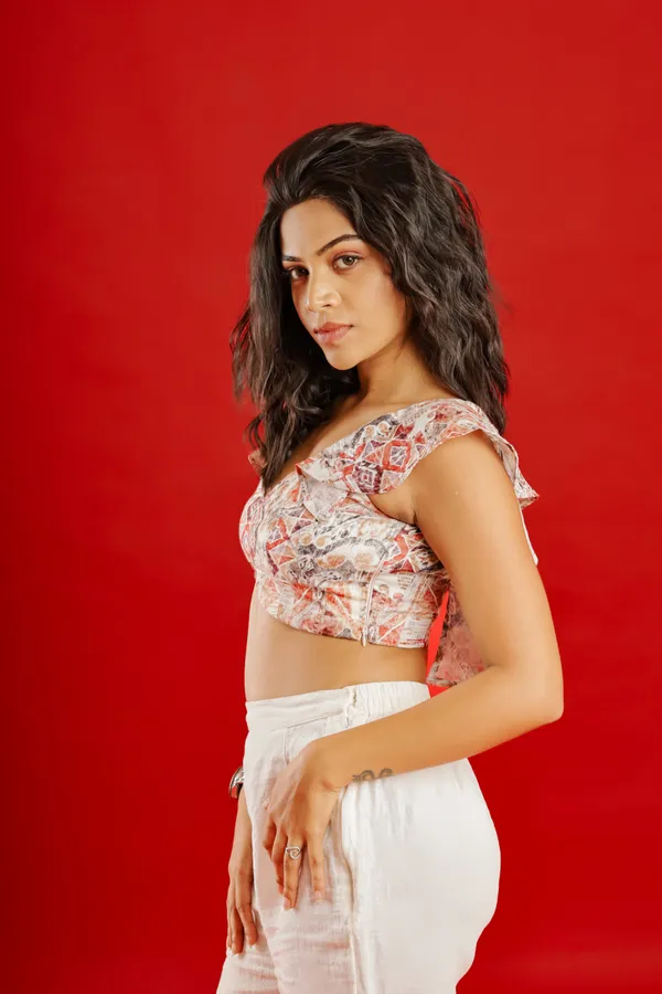 Maroon_Printed_Ruffle_Sleeves_Crop_Top_For_Women