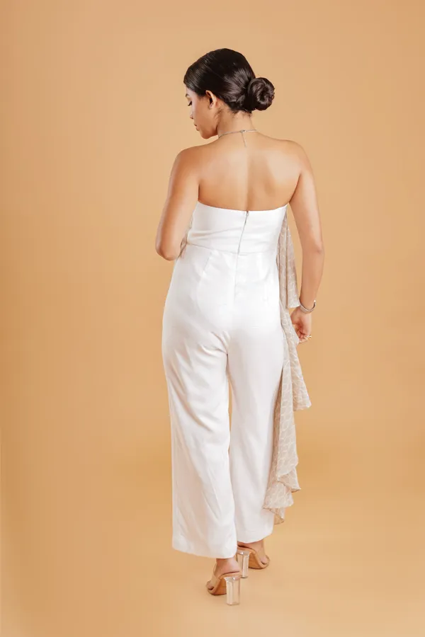 White_&_Grey_Layered_Off_Shoulder_Jumpsuit_For_Women
