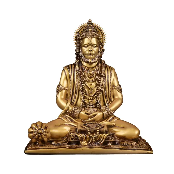 Golden_Polyresin_Meditating_Sitting_Lord_Hanuman_Ji_Murti_For_Mandir_With_Positive_Vastu_Benefits_(5L_X_4.5W_X_6.5H_Inches)