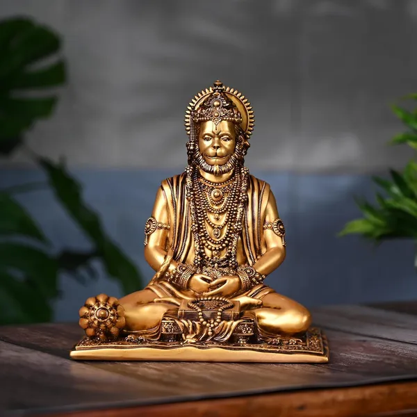 Golden_Polyresin_Meditating_Sitting_Lord_Hanuman_Ji_Murti_For_Mandir_With_Positive_Vastu_Benefits_(5L_X_4.5W_X_6.5H_Inches)