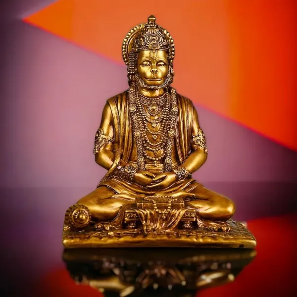 Golden_Polyresin_Meditating_Sitting_Lord_Hanuman_Ji_Murti_For_Mandir_With_Positive_Vastu_Benefits_(5L_X_4.5W_X_6.5H_Inches)