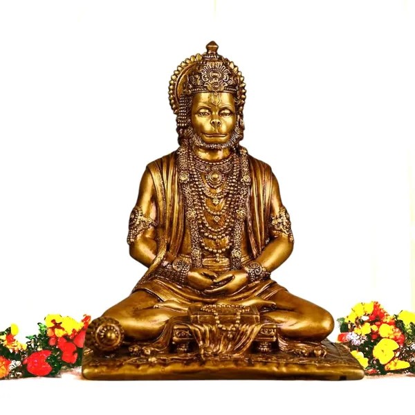 Golden_Polyresin_Meditating_Sitting_Lord_Hanuman_Ji_Murti_For_Mandir_With_Positive_Vastu_Benefits_(5L_X_4.5W_X_6.5H_Inches)