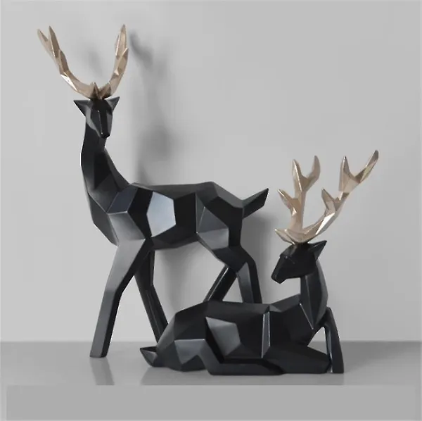 Black_Nordic_Reindeer_Duo_Contemporary_Geometric_Sculpture_Showpiece_For_Home_Decor_(25_X_17_X_10_Centimeters)