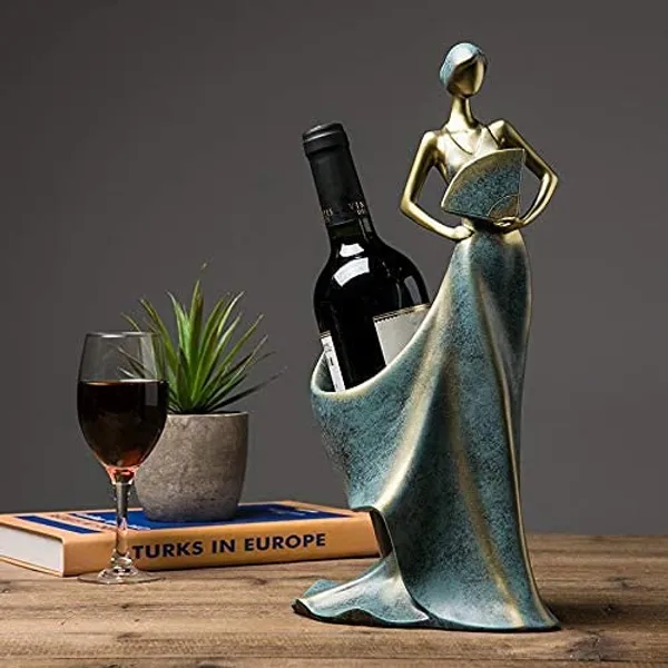 Blue_Belle_Femme_Lady_Antique_Wine_Bottle_Holder_Showpiecefor_Home_Decor_(12.5L_X_17W_X_36.5H_Centimeters)