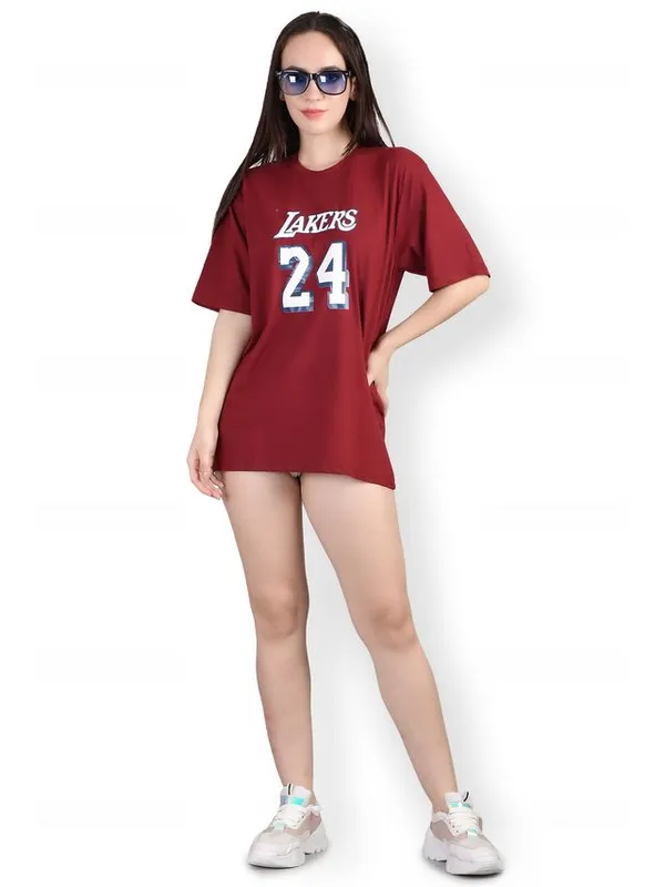 Maroon_Printed_Oversized_T-Shirt__For_Women