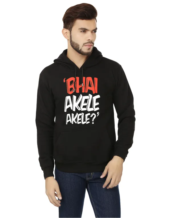 Black_Stylish_Akele_Akele_Printed_Hooded_Sweatshirt_For_Men