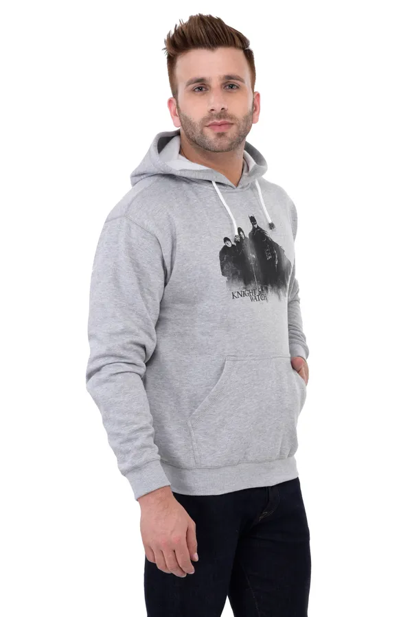 Grey_Stylish_Knight'S_Watch_Printed_Hooded_Sweatshirt_For_Men