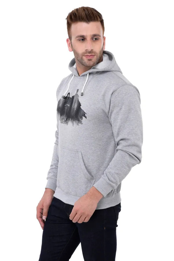 Grey_Stylish_Knight'S_Watch_Printed_Hooded_Sweatshirt_For_Men