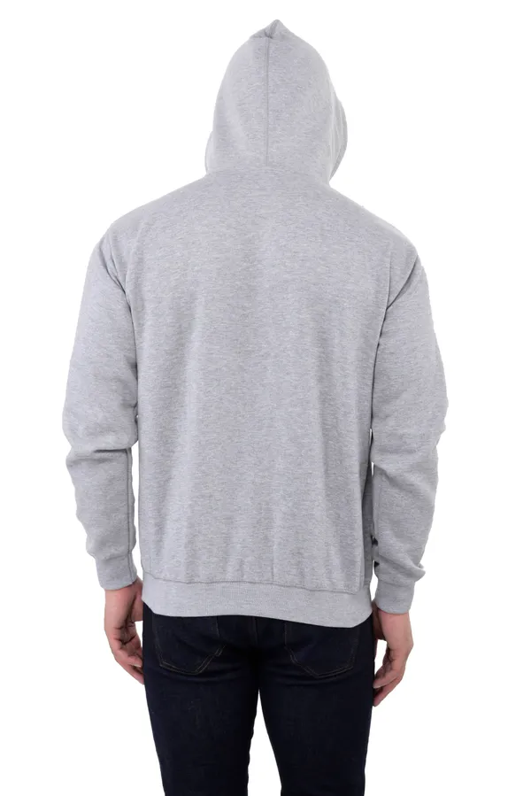 Grey_Stylish_Plain_Zipper_Hooded_Sweatshirt_For_Men