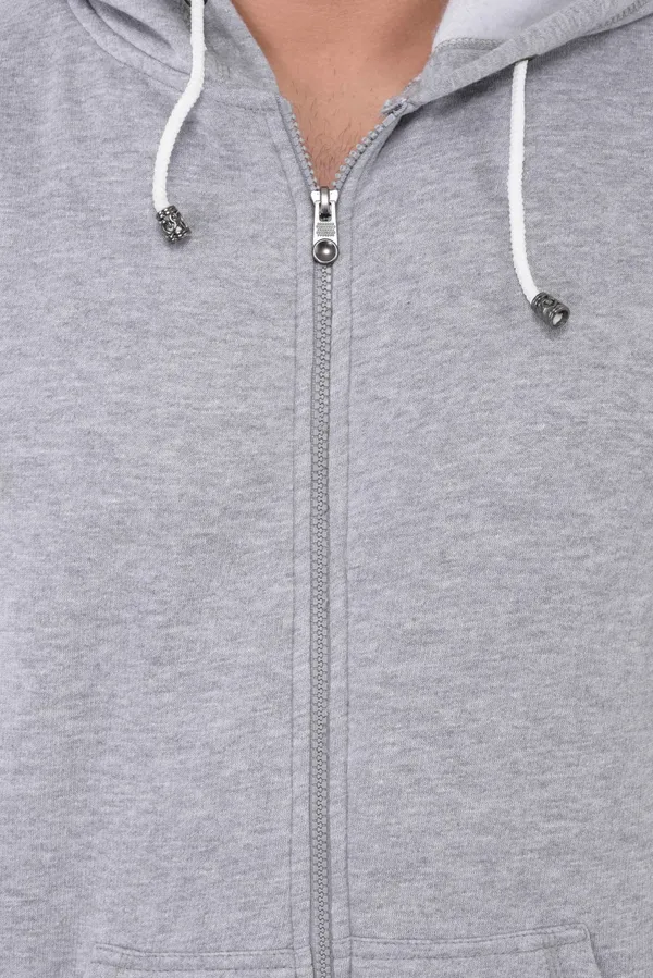 Grey_Stylish_Plain_Zipper_Hooded_Sweatshirt_For_Men