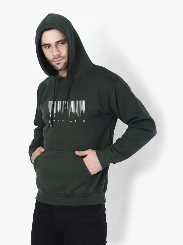 Bottle_Green_Cool_Stay_Wild_Printed_Hooded_Sweatshirt_For_Men