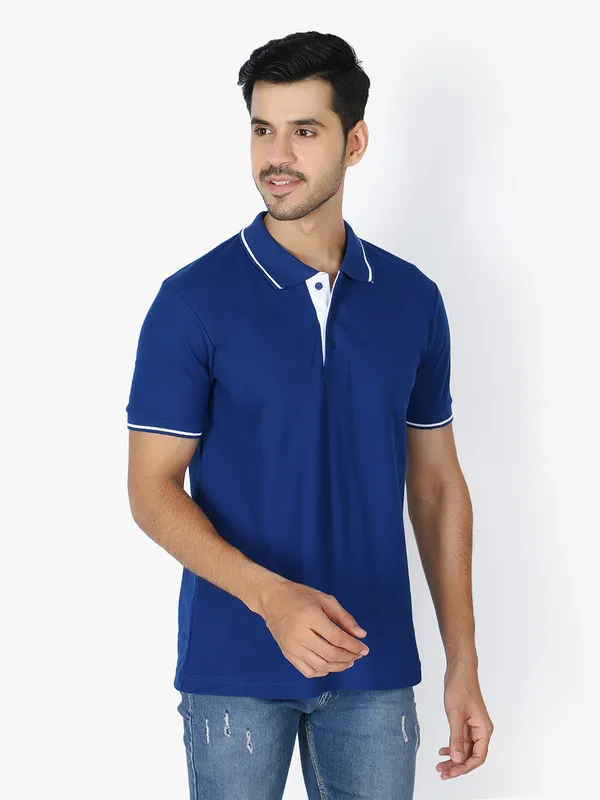 Royal_Blue_Stylish_Royal_Polo_Neck_T-Shirt_With_Stripes_For_Men