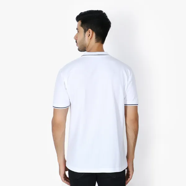 White_Stylish_Polo_Neck_T-Shirt_With_Stripes_For_Men