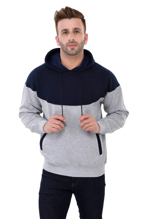 Navy_Blue_&_Grey_Stylish_Non-Zipper_Designer_Hooded_Sweatshirt_For_Men