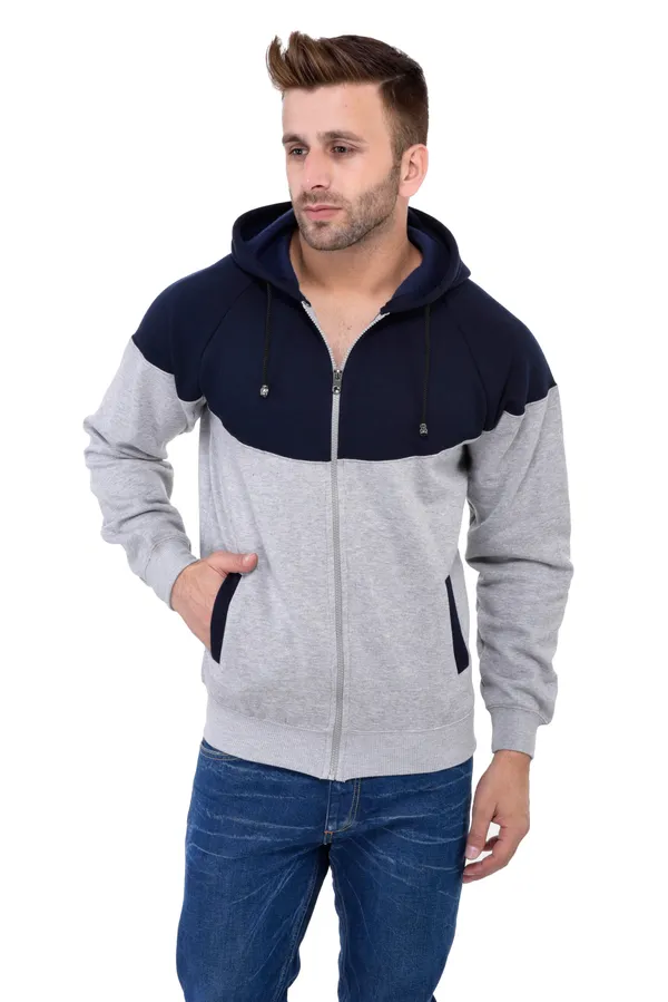 Navy_Blue_&_Grey_Stylish_Zipper_Designer_Hooded_Sweatshirt_For_Men