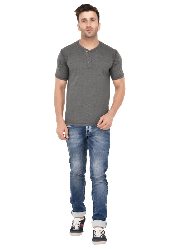 Dark_Grey_Plain_Dark_Henley_Neck_Half_Sleeves_T-Shirt_For_Men